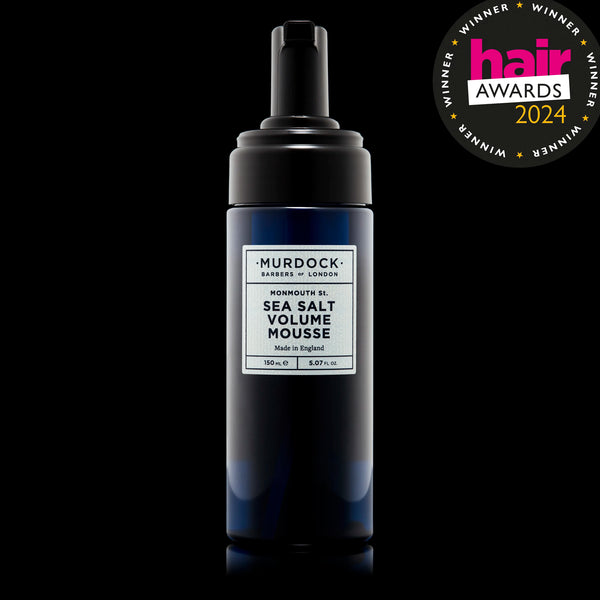 sea salt volume mousse front on with hair awards winner 2024 badge