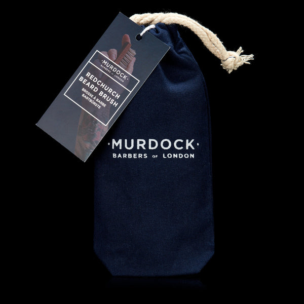 Redchurch Beard Brush in it's blue cotton bag