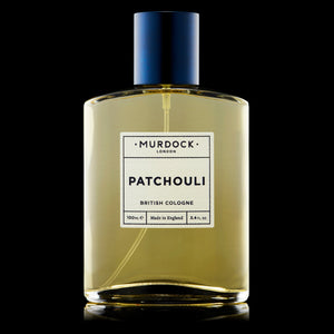 Patchouli Cologne front on bottle