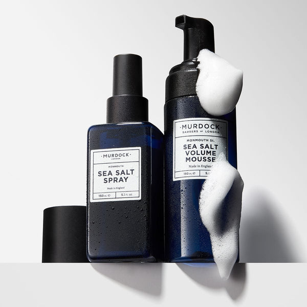 Sea Salt Volume Mousse and sea salt spray presented together